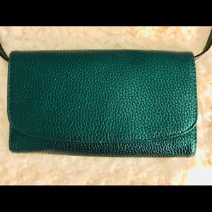 Metallic Teal Green Clutch/Crossbody